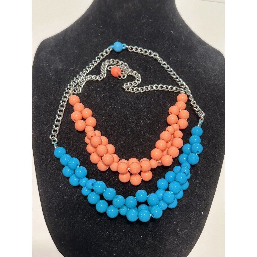 Pink Blue Plastic Bubble Beaded Necklaces Gender Reveal Party Boy Girl